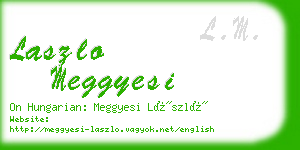 laszlo meggyesi business card